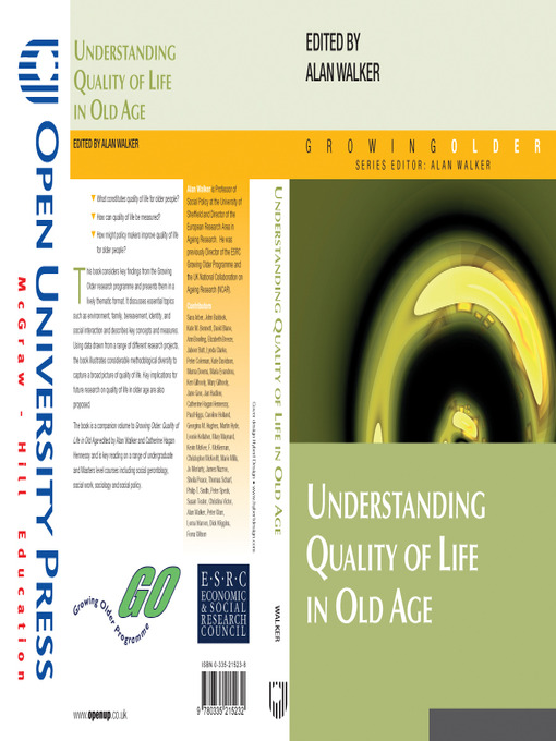 Upplýsingar um Understanding Quality of Life in Old Age eftir Alan Walker - Biðlisti